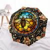 Bee Color RetroThemed Automatic Opening and Closing Umbrella - 8 Ribs, Suitable for Leisure and Going Out, Outdoor Accessory, Gothic Style,