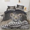 Комплект пододеяльника с леопардовым принтом, Комплект постельного белья Твин/Квин/Кинг/Размер 240x220см/140x200, 2/3шт Антипиллинговое постельное белье Декор Подарок