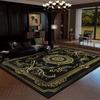 European Style Rug Luxury Decoration Home Large Area Living Room Carpet Golden Striped Rugs Bedroom Bedside Non-slip Soft Mat