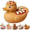 Dessert Duck Figurine Cartoon Duck Statue Vinyl Animal Sculpture Home Office