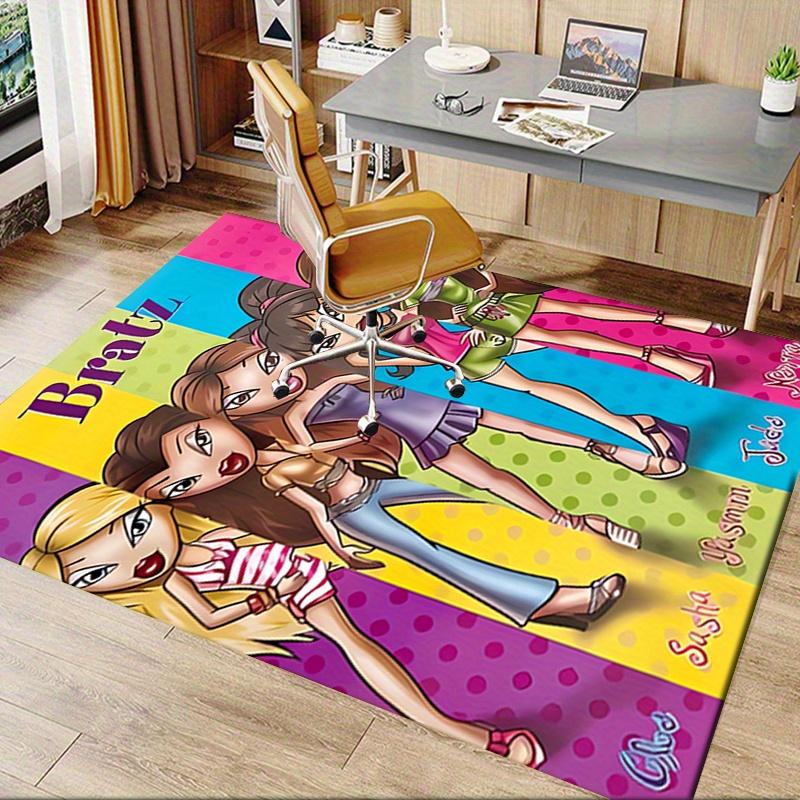 1 шт. Ковер Bratz, Мода, Дружба, Офисный ковер, Мягкий полиэстер, Коврик для прихожей, Моющийся, Нескользящий, Машинная стирка