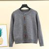 Spring Autumn Women Casual O-neck Full Sleeve Single Breasted Knitted Sweater Cardigans