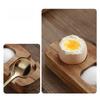 Поднос для сервировки яиц Yousheng Wood, деревянные тарелки с тремя отделениями и ложкой, держатель для подноса для яиц, сыра, закусок, десертов, суши