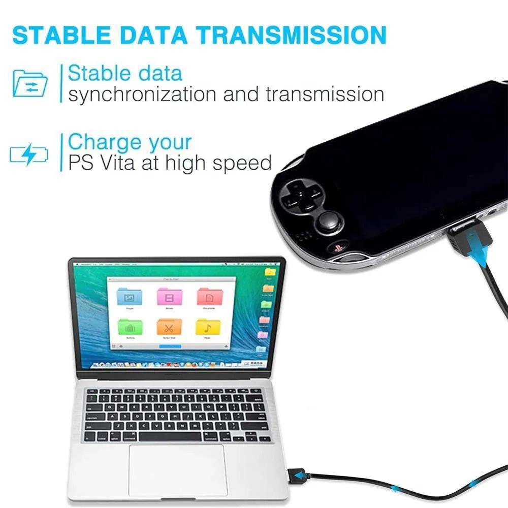 2 in 1 USB Data & Power Charger Cord Data Sync Wire Handheld Console 1M Game Machine Charger Data Cord For Playstation Vita 1000