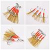 Sharp Metal Jig Double Hooks Gill Fish Swift Solid Ring Jigging Fishhook   Freshwater Lure