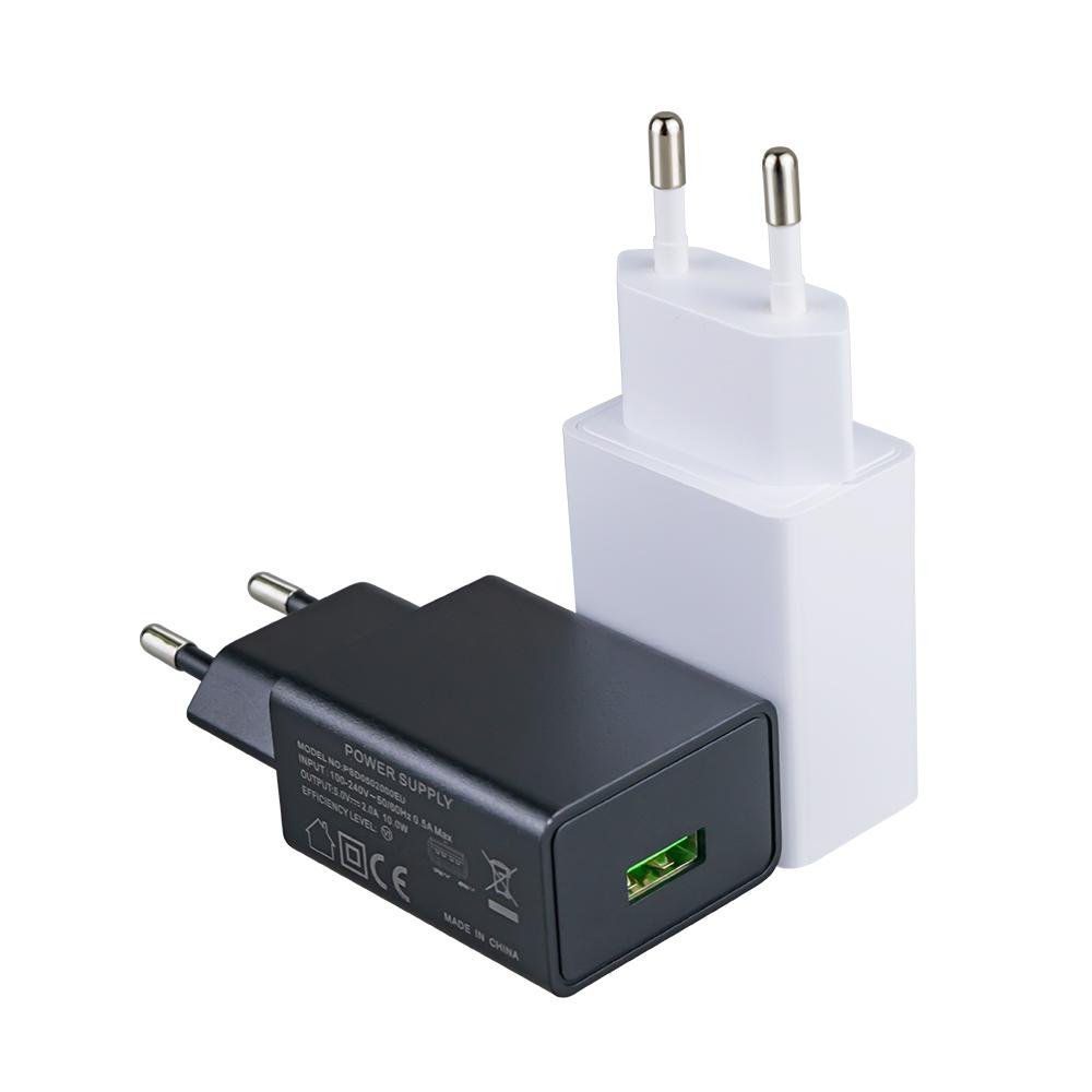 Certified  High Quality 5V2A 10W USB Wall Charger for All Mobile Phone Fast Charging Travel Charger Adapter ABS