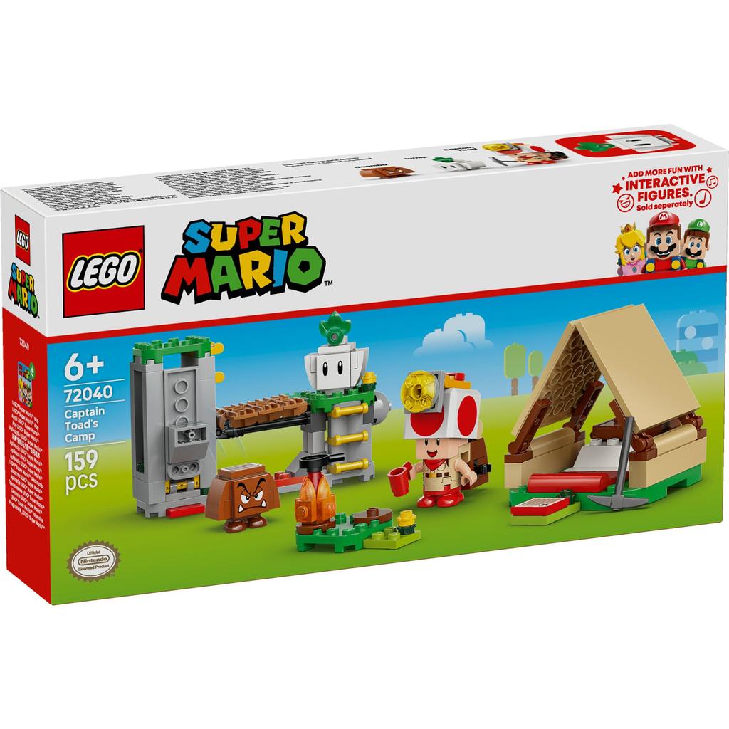 Конструктор LEGO Super Mario Лагерь Капитана Тоада - Подарок на День Рождения, Строительные Блоки, Образовательная Игрушка для Мальчиков и Девочек, Возраст 6, 7, 8, 9 лет, Товары по Mario, Игра,