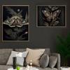 Ботанический мотылек Dark Cottagecore настенная живопись на холсте Moody цветочные постеры и настенные панно с принтом Эстетическая комната домашний декор