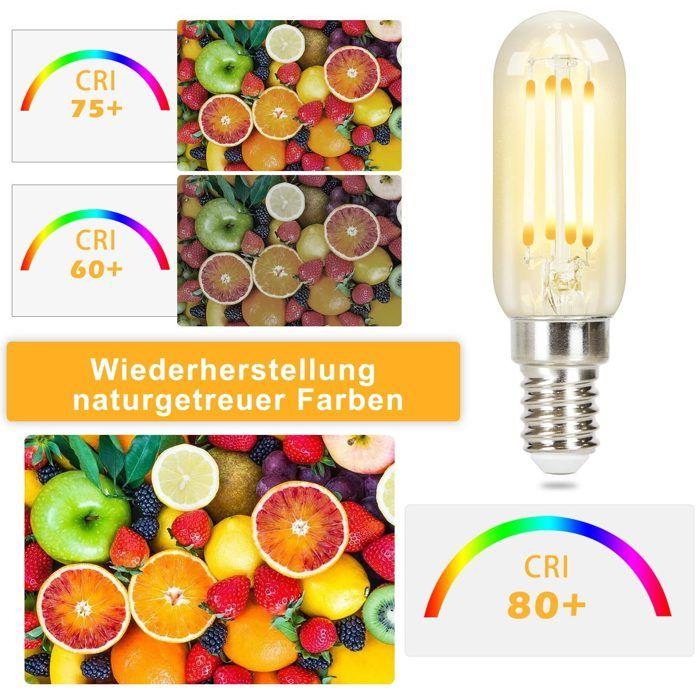 Pack de 4 ampoules LED E14 - NETTLIFE - T25 Ampoule Edison - Filament blanc chaud 2700K - 4W - Verre rétro