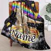 Colorful Space Dinosaur Customize Your Name Blanket Warm Comfortable And Soft Blankets Are Suitable For Home Lunch Break Blanket Office Sofa Sofa Gift