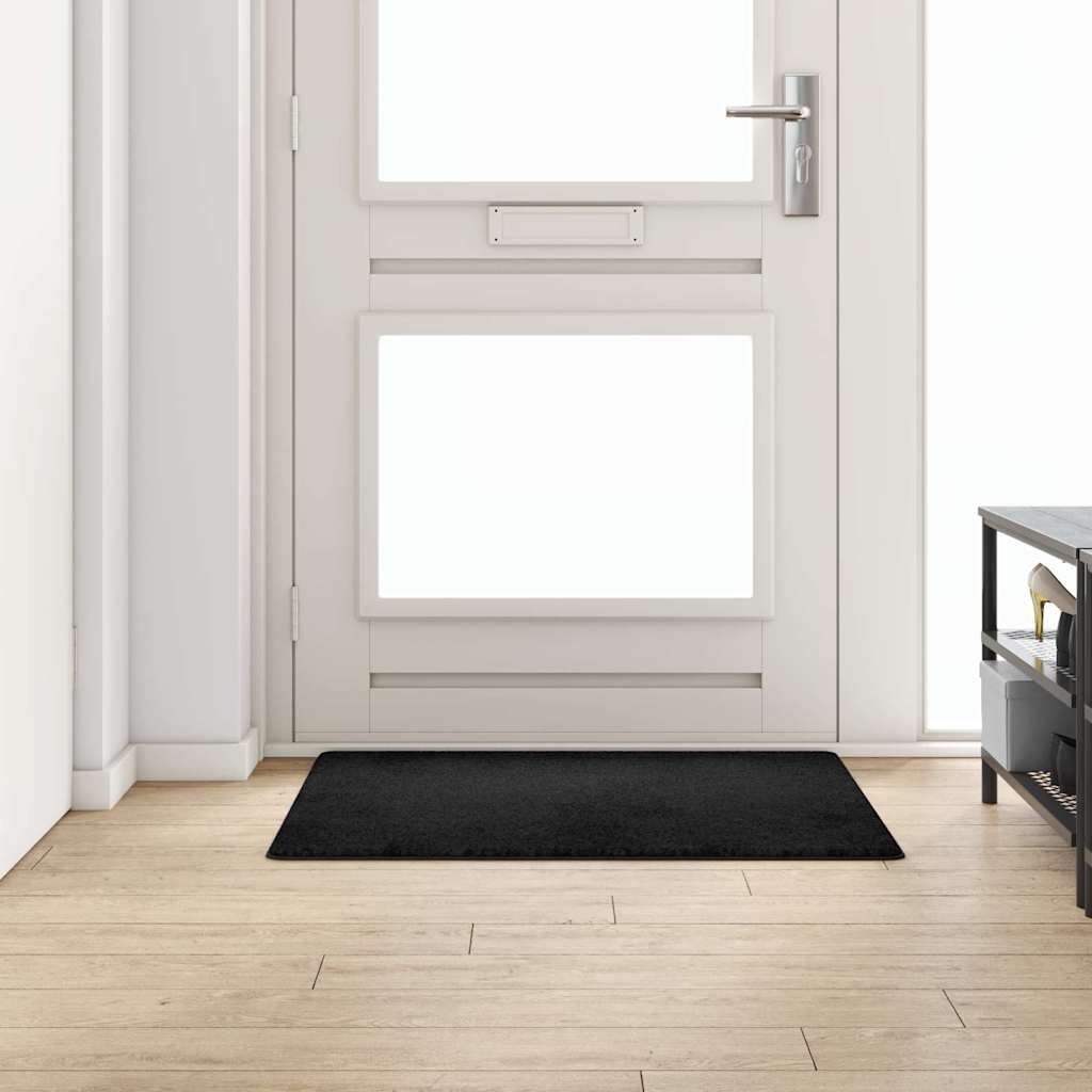 Black Carpet Runner 100 x 100 cm 100percent Polypropylene Tuft
