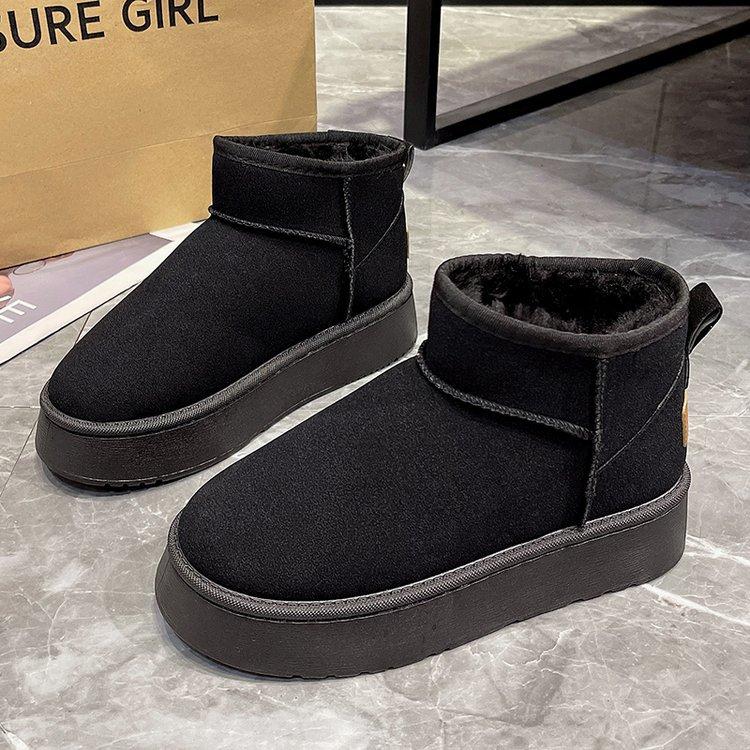 Женские зимние сапоги новые зимние на толстой подошве бархатные утепленные теплые короткие сапоги модные хлопковые сапоги