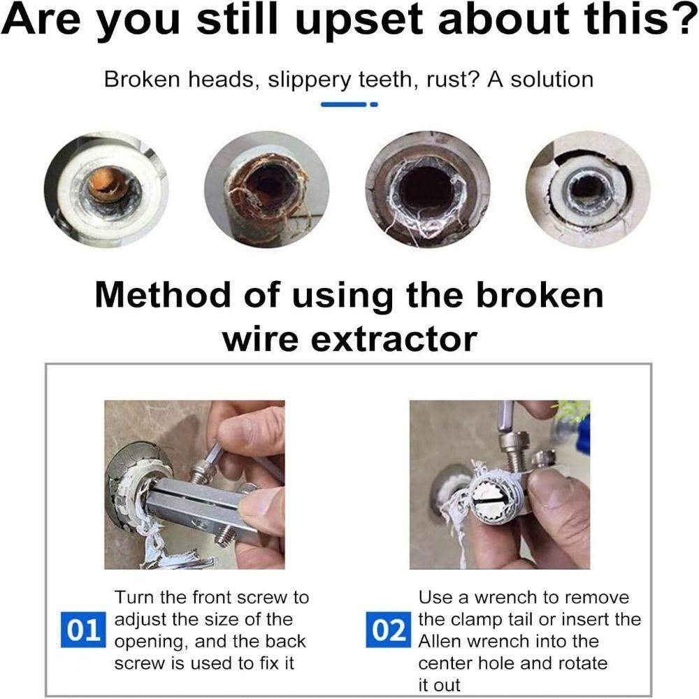 Экстрактор для сорванных винтов Easy Out DIY 4/6-точечный инструмент для удаления сломанных винтов Многофункциональный экстрактор сломанной резьбы Обслуживание труб