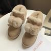 Winter New Warm Snow Boots, Women's Short Hairball Piled Beanie Shoes, Non-slip Bread Shoes, Popular Cotton Shoes