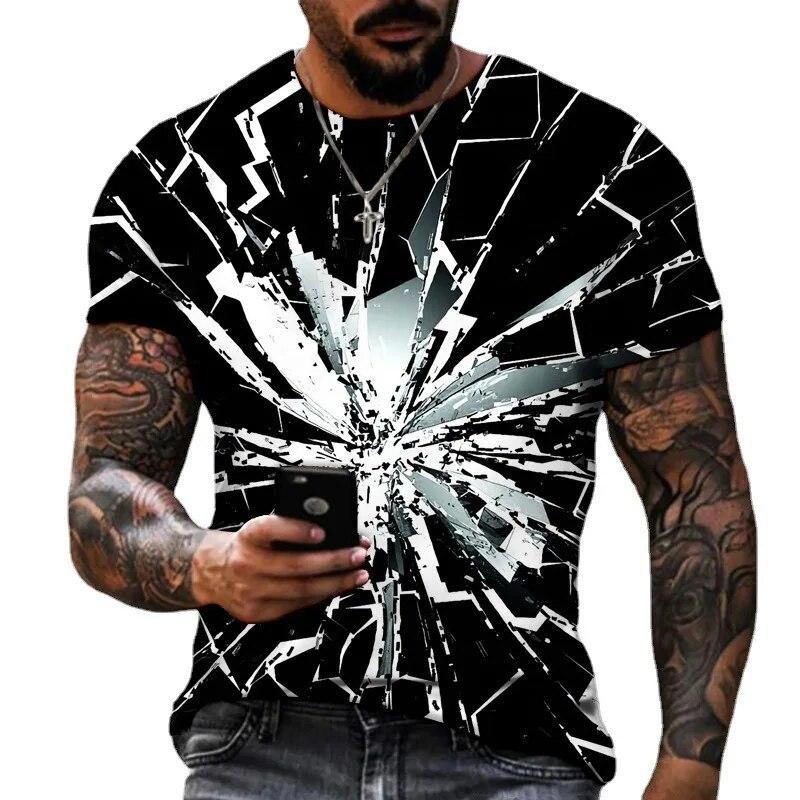 Unisex Vortex Graphic 3D Printed Men's T-Shirt For Men Summer Tops Short Sleeve Fashion Casual Oversized Tee Shi