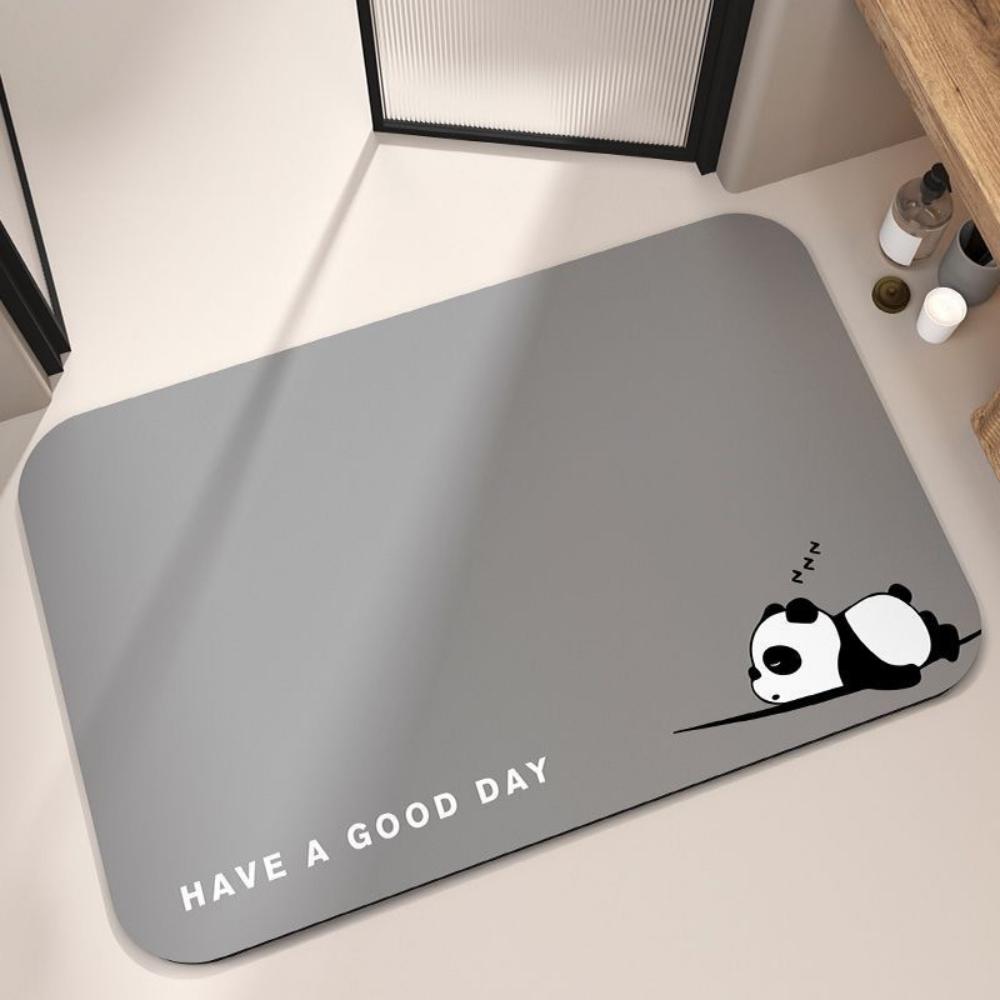 Cute Animal Design Doormat Diatom Mud Pad for Home Decor Water-filtering Mat Pad for Entrances of Toilets Bathrooms Kitchens