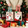 1-10 шт. Рождественские подарочные мешочки из мешковины с дизайном Санты и снеговика, ручные мешочки для конфет для праздничных сувениров и украшений