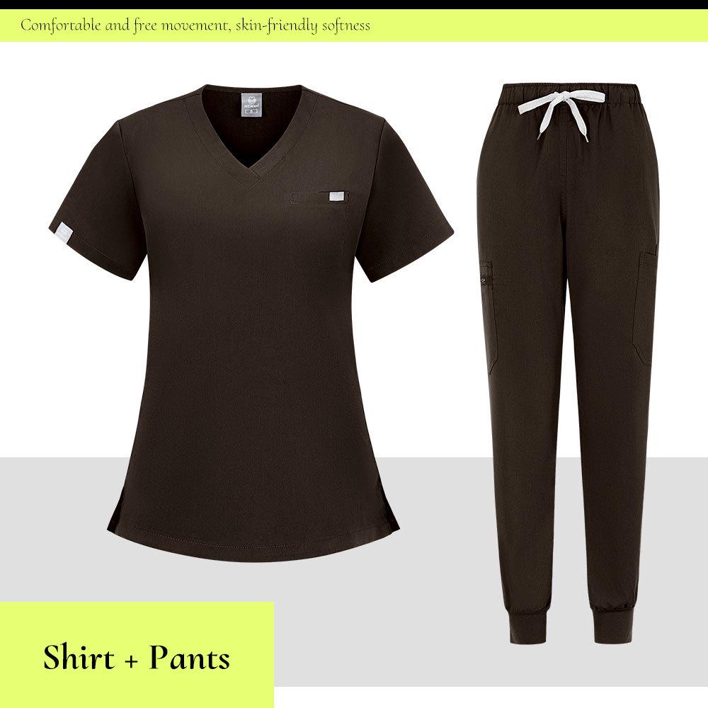 Восьмицветный медсестринский костюм-скраб - Дышащая, влагоотводящая женская униформа для ветеринарных клиник