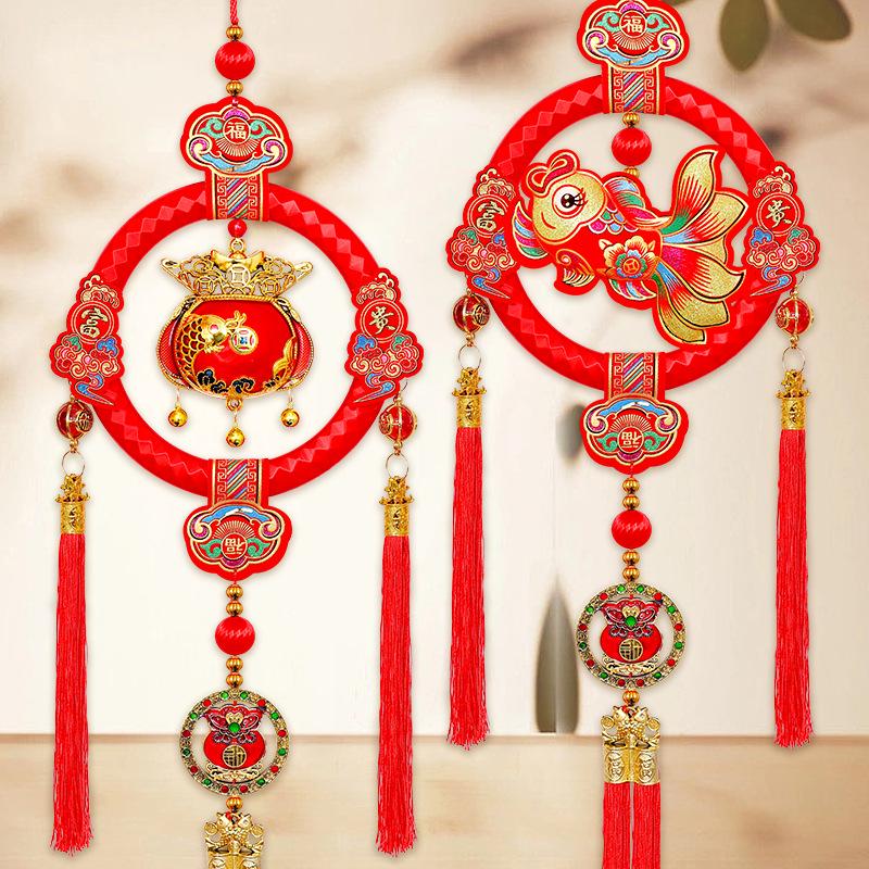 Подвеска-колокольчик в виде рыбки кои: Новогоднее благословение, талисман в виде денежного мешка, праздничный декор для дома