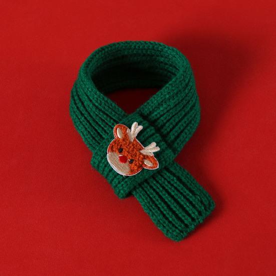 2 шт./компл. Рождественская шапка и шарф для питомца, регулируемая шапка с белым помпоном, вязаный шарф для кошки