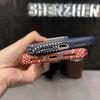 Магнитный чехол из углеродного волокна "Золотая гора на закате" для iPhone 17 Pro Max - Полное покрытие, металлическая защита объектива
