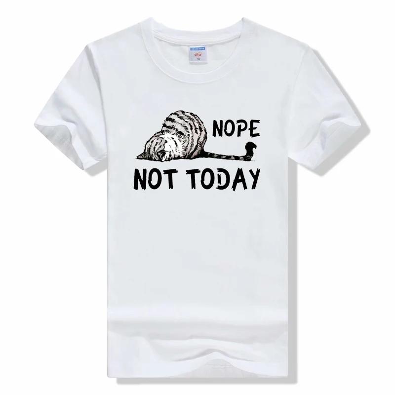 Nope Not Today Cute Letter Print T-Shirt summer Short Sleeve Crew Neck Shirt outdoor Casual sports tops t shirt