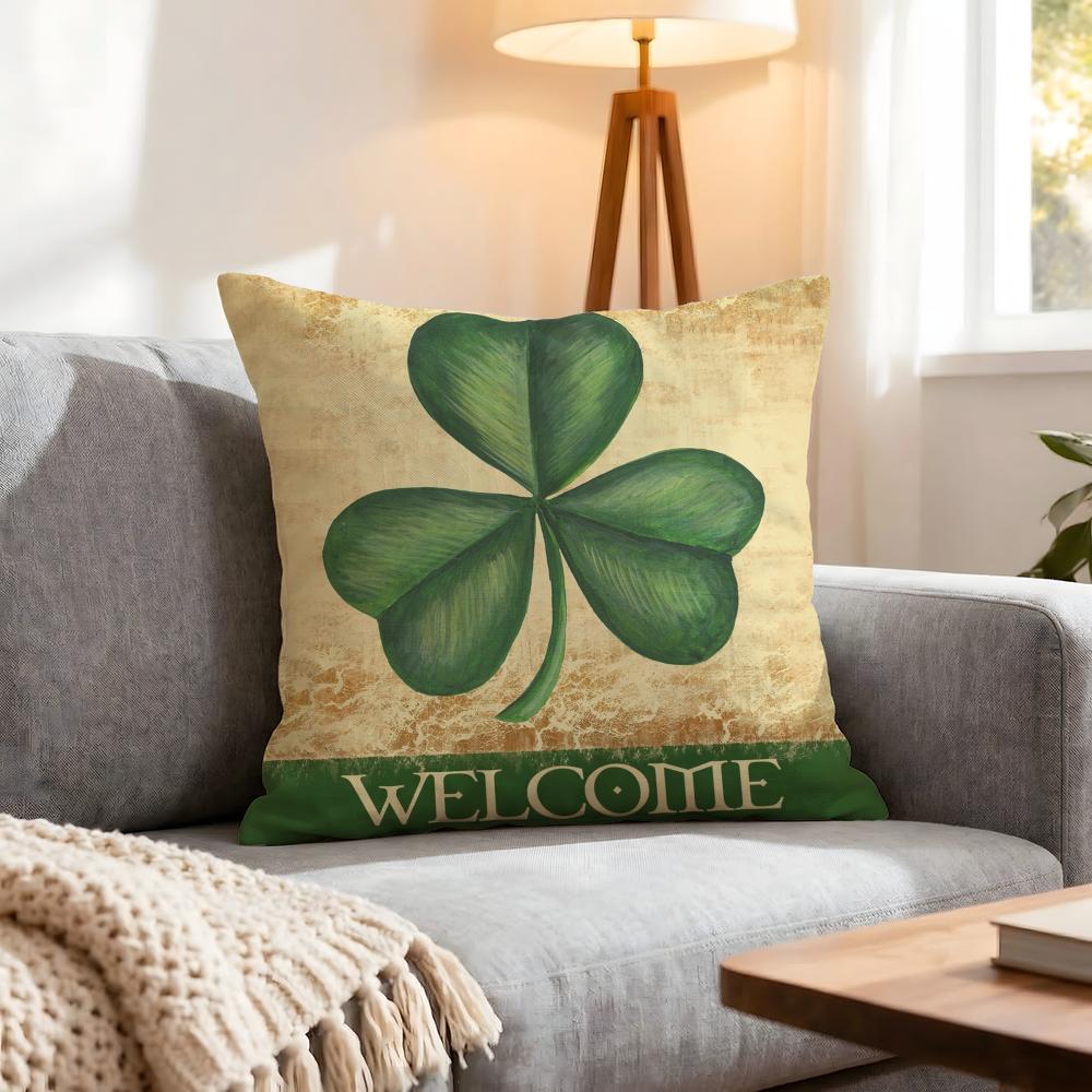 Holiday St. Patrick'S Day Cushion Cover 1Pcs Decorative Covers Soft Cushion Case For Sofa Couch Decor 40X40 45X45 Pillowcases