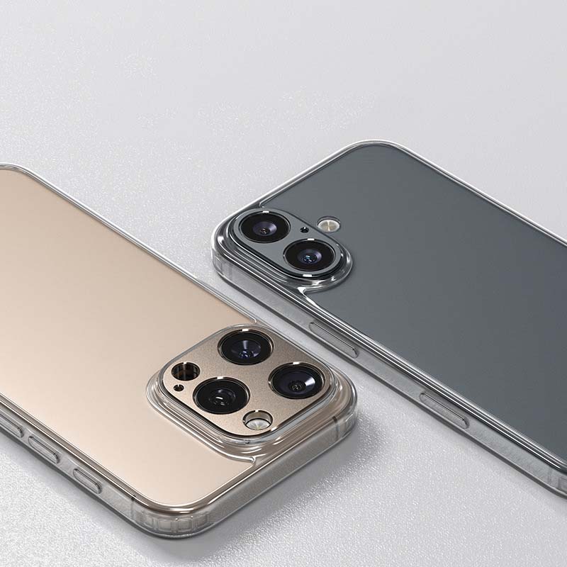 For Apple iPhone 16 Plus Pro Max Luxury Camera Circle Plating Metal Lens Anti-scrached Case Cover Bumper Protection Ring Guard Protector