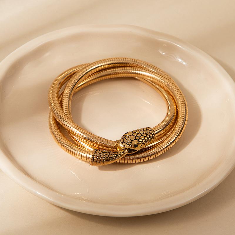 Преувеличенная личность Змея Обвивающая Ожерелье-воротник Браслет Личность Трехмерная Змея Холодный ветер Металлические украшения