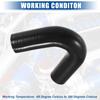 X AUTOHAUX Silicone Reducer Hose Pipe Bend Turbo Intercooler 135 Degree Elbow Inner Diameter 28mm Black