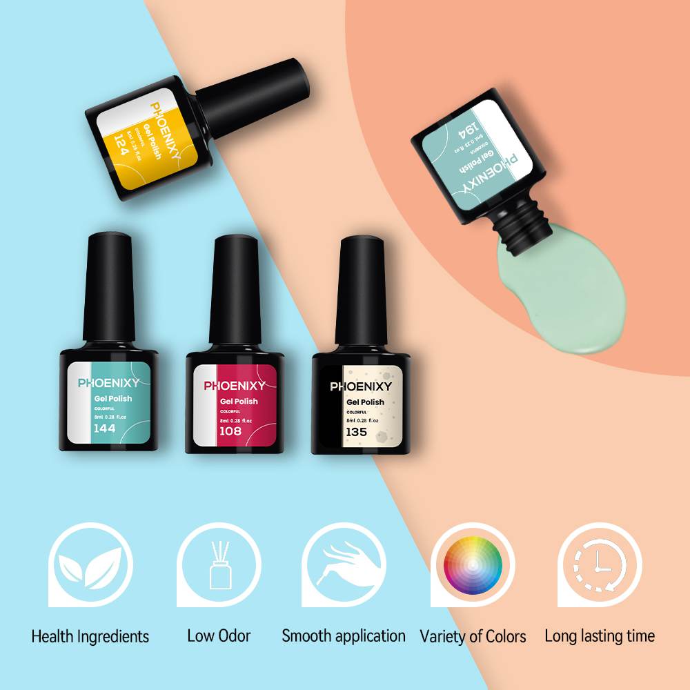 PHOENIXY Набор гель-лаков для ногтей Маникюрный набор со светодиодной лампой для ногтей 36 Вт Набор для ногтей 20 цветов УФ-гель-лак для ногтей Набор инструментов для ногтей