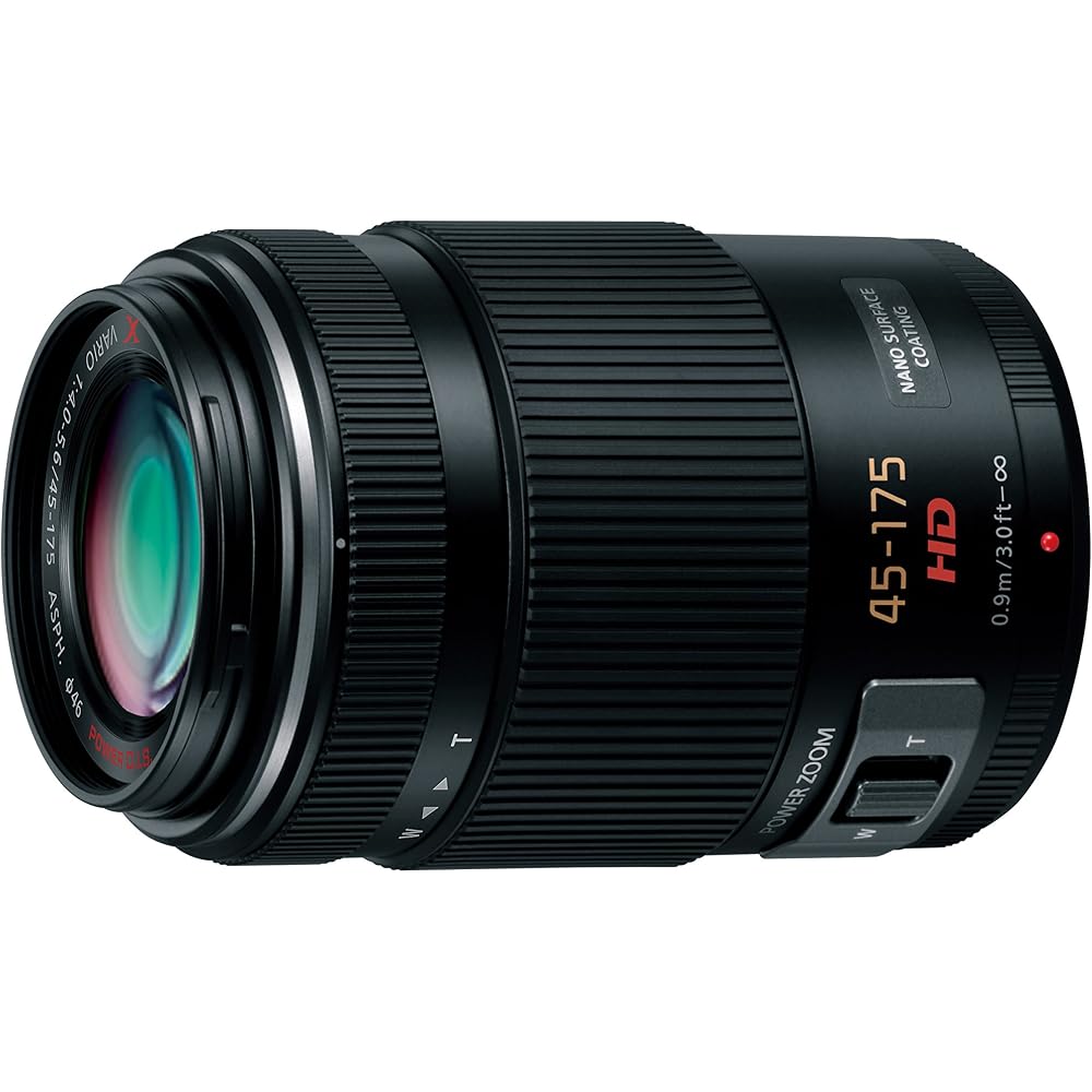 Panasonic Micro Four Thirds 45-175 мм/F4.0-5.6 Моторизованный зум-телеобъектив, Черный, G X VARIO PZ ASPH. МОЩНОСТЬ OIS. H-PS45175-K