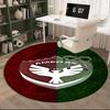 Amed Sk Crest Design Round Rug for Livingroom,Bedroom, Palyroom, Chair Rug, Area rug, Circle Carpet, Fan Christmas gift