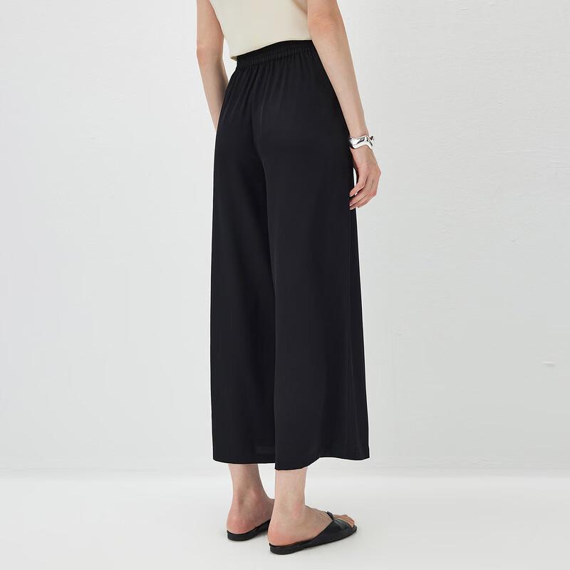 Women's Mulberry Silk Loose Fit Casual Cropped Pants