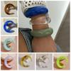 Solid Color Cuff Wide Bracelet Transparent Retro  Hand Ring Unique Acrylic Open Bangle  Gift
