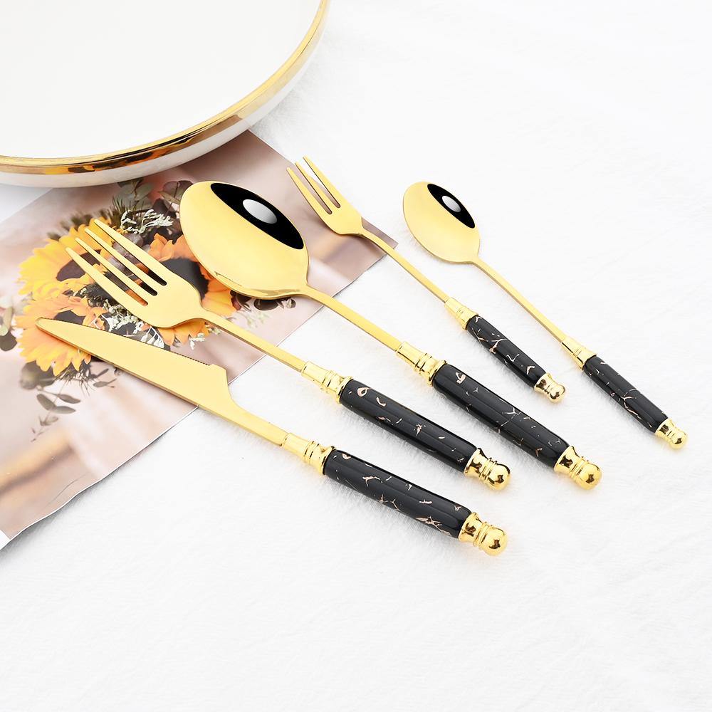 4/5 шт. набор столовой посуды с имитацией керамики, креативный нож, кофейная ложка, вилка, набор столовых приборов, посуда из нержавеющей стали, кухонные столовые приборы
