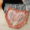 Cute Sweet Heart Print Women Panties Mid Waist Cotton Underwear Briefs Plus Size Elastic Lingeries For Woman Under Shorts 65-115KG