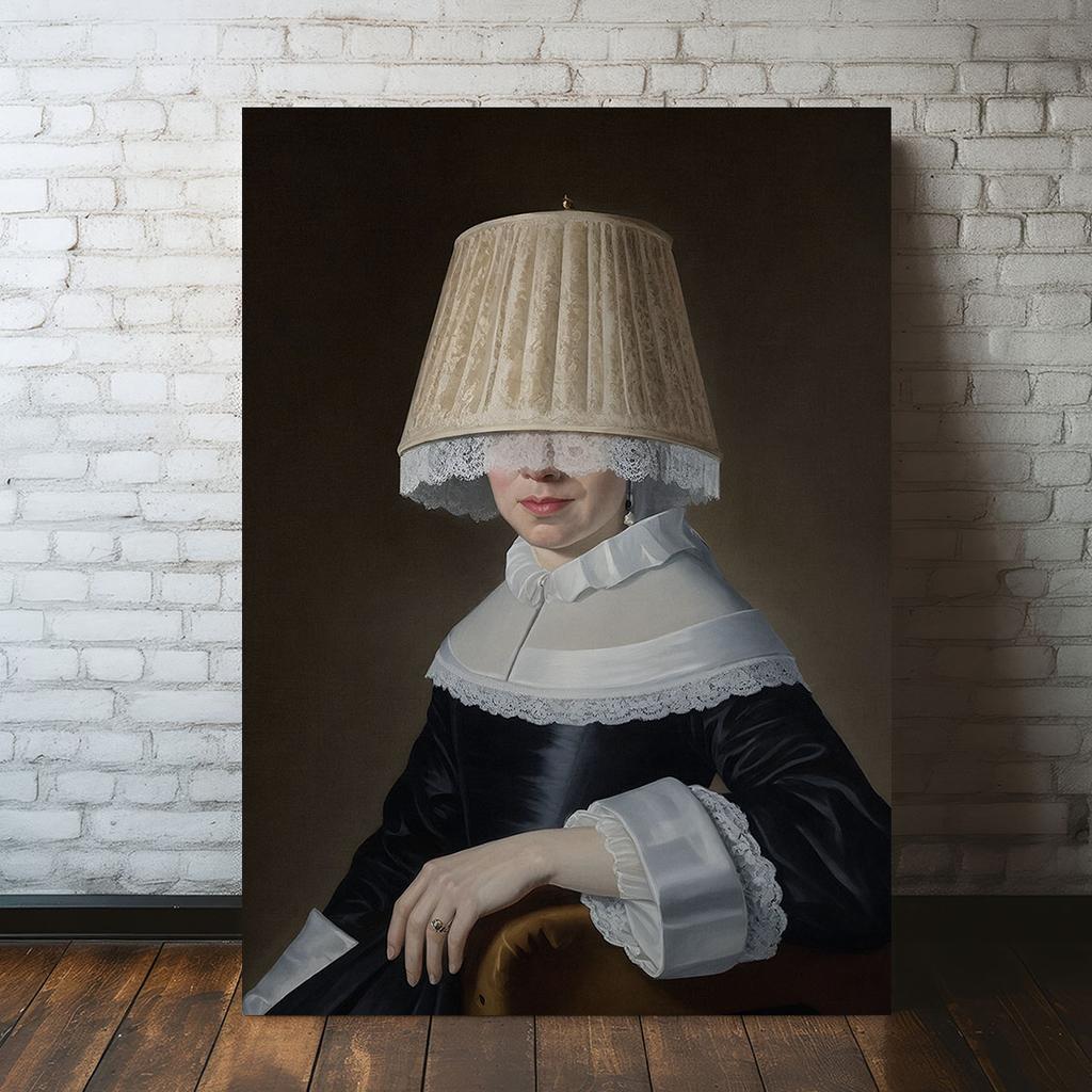 Obraz na płótnie portret lapa abażur