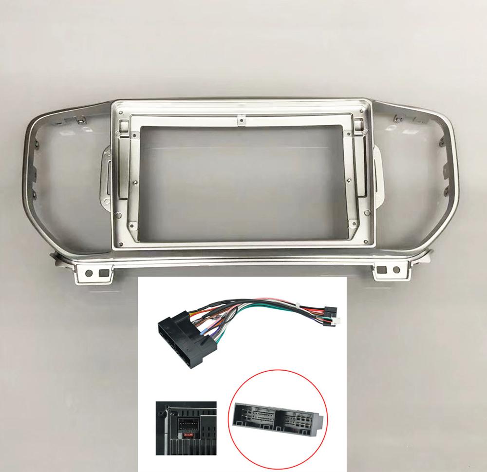 Byncg 9-дюймовый автомобильный DVD-плеер Fascia Trim Kit для KIA KX5 (СПОРТЕЙДЖ Р) Рамка-адаптер для аудиосистемы Double Din 2016-2017