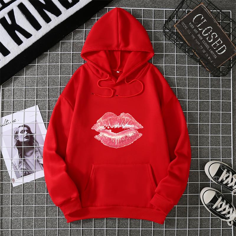 Толстовки Big Sexy Lips с длинным рукавом Сексуальные губы Губы Красные губы Сексуальные Женские Женские Женские губы Женские губы Горячие девушки