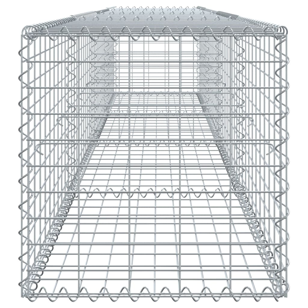 Gabion Basket with Lid 400 x 50 x 50 cm Galvanized Iron