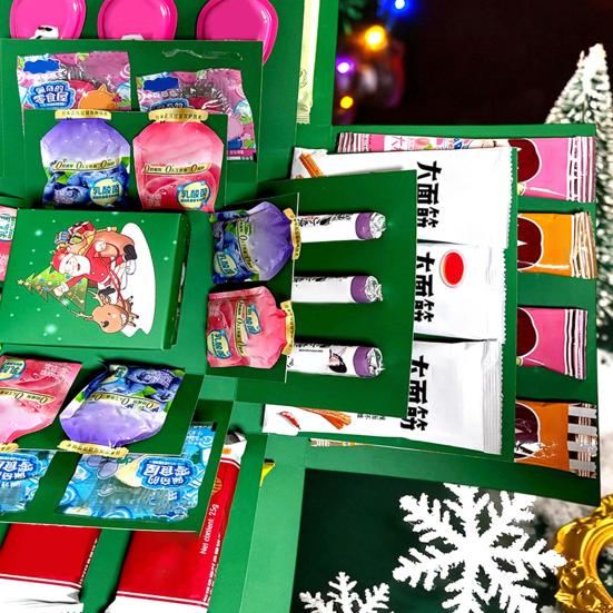 5-Layer Christmas Gift Box Explosion Gift Box with Bow Ribbon DIY Scrapbooking Surprise Container for Anniversary Festival Snacks Jewelry Creative