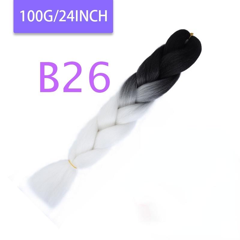 MISQUEEN Yaki Soft Hair Ombre Crochet Braiding Hair Extension For Braid 24 Inch Pink Synthetic Crochet Hair Jumbo Braid Hair