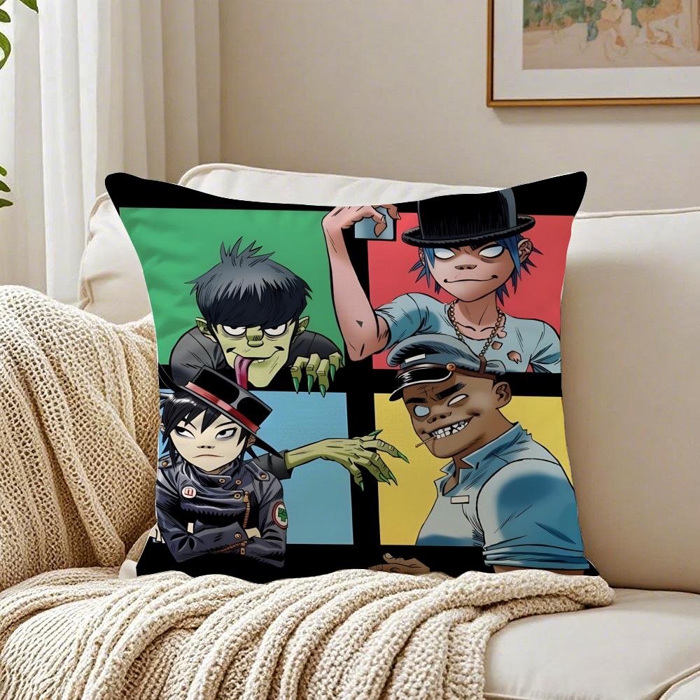 Приятная на ощупь простая модная чехол-подушка с G-Gorillaz, наволочка из льна, мягкая, для дивана, кровати, декора комнаты