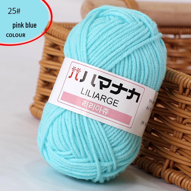 Корейская хлопковая пряжа для детской пряжи: Пряжа для вязания крючком и ручного вязания, 4-слойная, для кукол, младенцев и детей.