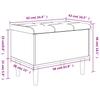 Storage Bench in Smoked Oak 62 x 42 x 46 cm Wood Based Material
