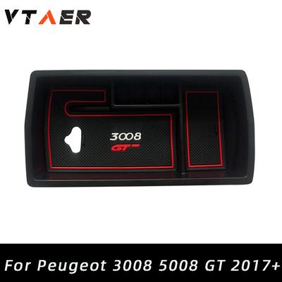 Для Peugeot 5008 3008 GT 2017-аксессуары для салона, центральный подлокотник, ящик для хранения, органайзер, консольный контейнер, лоток
