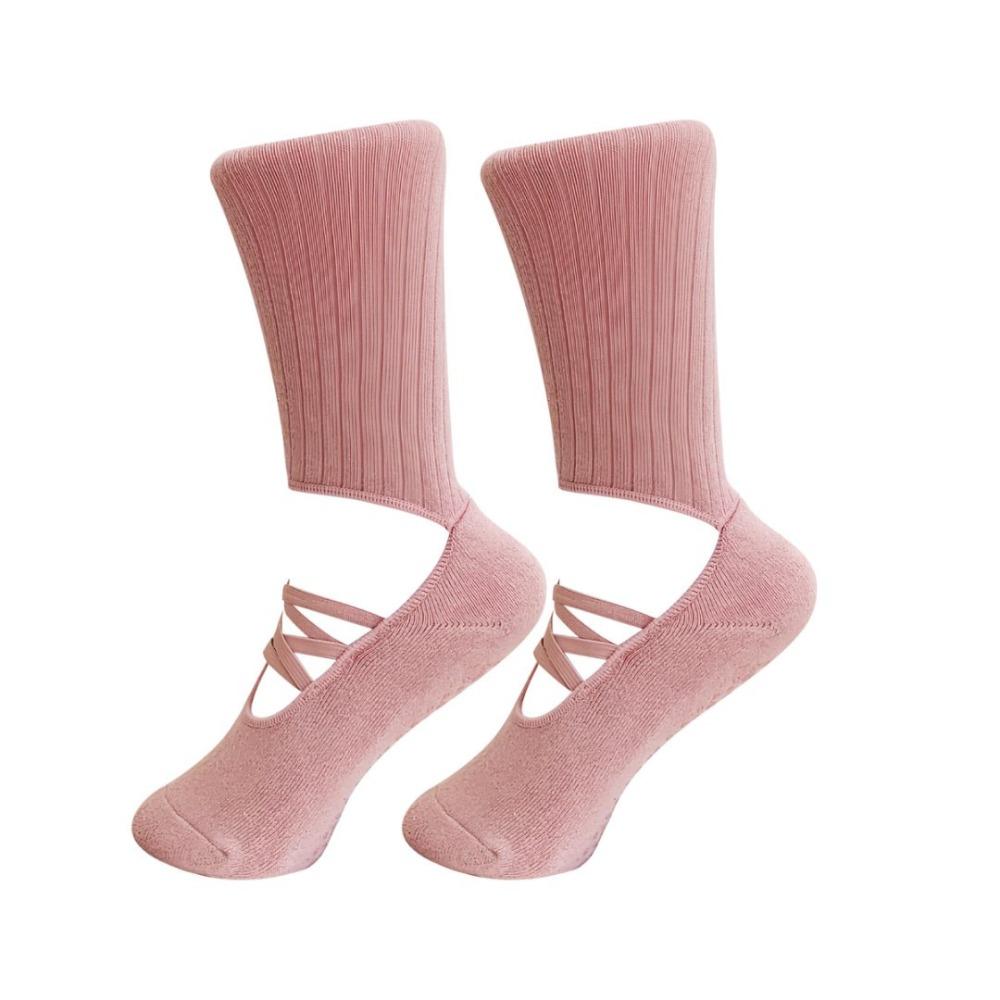Breathable Fabric Grip Pilates Socks Mid Tube Length Harajuku Street Socks  Casual Wear