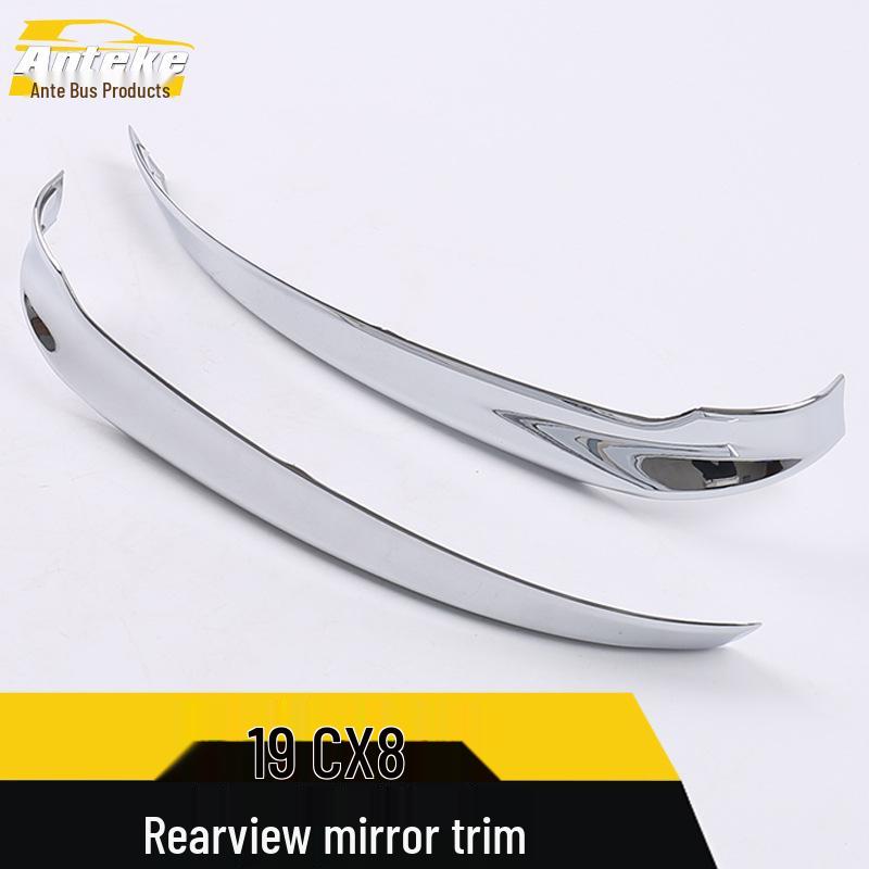 19 CX8 Electroplated Rearview Mirror Trim: Decorative Bright Strip Exterior Accessory