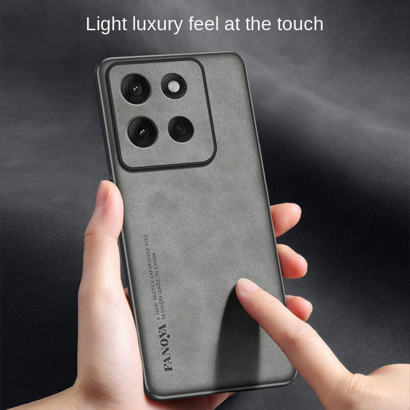 Plain leather comfortable suede case For Moto G86 Power G56 G35 G55 G75 G85 E13 G04 G04s G14 G24 G34 G54 G84 Lens Protect Cover